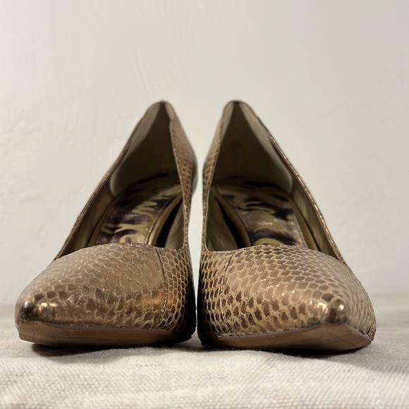 Sam Edelman “Danielle” gold print heels, size 7 - Picture 8 of 12